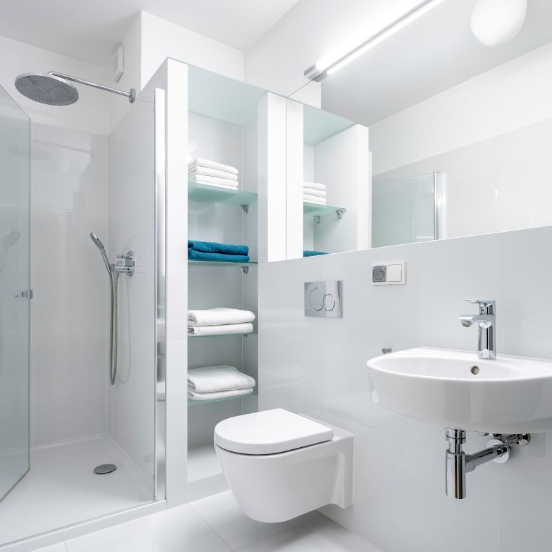 Open Shower with Niche Storage