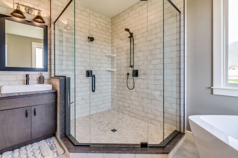 Glass Shower with Minimal Framing